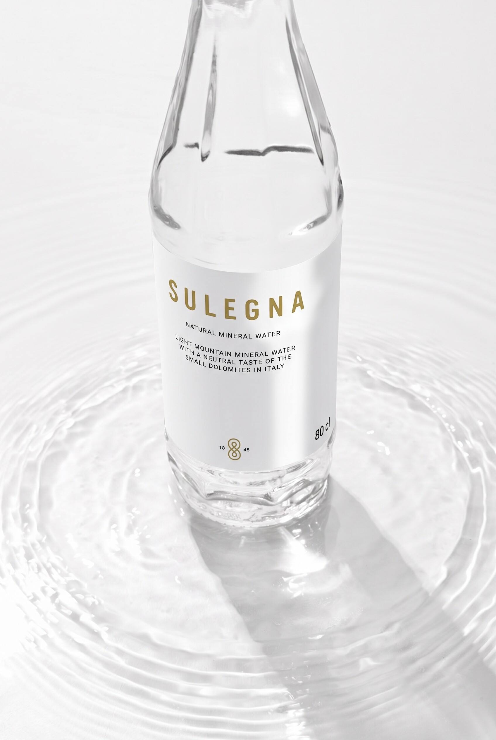 Macro of glass texture and bottle shoulder with light refraction